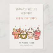Vet Funny Whole Latte Coffee Cheer Kerstmis Feestdagenkaart (Voorkant)