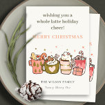 Vet Funny Whole Latte Coffee Cheer Kerstmis Feestdagenkaart<br><div class="desc">Als u nog meer aanpassingen nodig hebt,  kunt u mij op yellowfebstudio@gmail.com vrij klikken.</div>