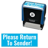 Vet "Ga terug naar afzender!" Rubber Stempel (In situ)