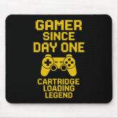 Vet Gamer Dad Design – Gele Controller Art Muismat (Voorkant)