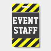 Vet "GEBEURTENISPERSONEEL" + Geel- en zwarte Strip Badge (Back)