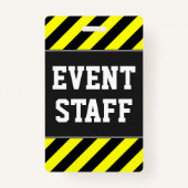 Vet "GEBEURTENISPERSONEEL" + Geel- en zwarte Strip Badge (Achterkant)