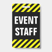 Vet "GEBEURTENISPERSONEEL" + zwarte & gele Stripes Badge (Back)