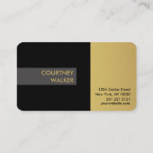 Vet geborsteld goud professioneel visitekaartje (Achterkant)