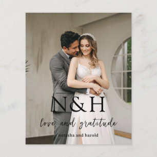 Vet Gebrandmerkt Foto Budget Bruiloft Bedankt Flyer