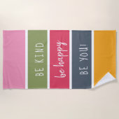 Vet gedempt kleurenpalet gestreept strandlaken (Voorkant)