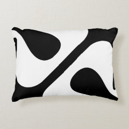 Vet gedraaide bubbels Modern Zwart-wit Accent Kussen