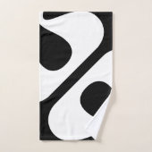 Vet gedraaide bubbels Modern Zwart-wit Bad Handdoek (Handdoek)