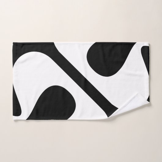 Vet gedraaide bubbels Modern Zwart-wit Bad Handdoek (Handdoek)