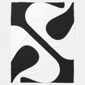 Vet gedraaide bubbels Modern Zwart-wit Fleece Deken (Voorkant)