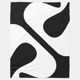 Vet gedraaide bubbels Modern Zwart-wit Fleece Deken