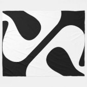 Vet gedraaide bubbels Modern Zwart-wit Fleece Deken (Voorkant (Horizontaal))