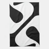 Vet gedraaide bubbels Modern Zwart-wit Theedoek (Verticaal)