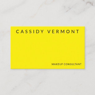 Vet Geel Beauty Make-up Hair Consultant Visitekaartje