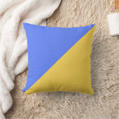 Vet Geel Blauw Grafisch Vaste Kleur Kussen (Deken)
