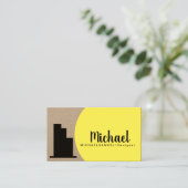 Vet geel designer interieurarchitect visitekaartje (Staand voorkant)