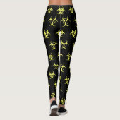 Vet Geel en Zwart Biohazard Patroon Leggings (Achterkant)
