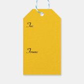 Vet Geel Gift Label Cadeaulabel (Achterkant)