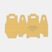 Vet Geel Grijs Custom Schattige Bat Mitzvah Dank u Bedankdoosjes (Uitgevouwen)