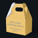 Vet Geel Grijs Custom Schattige Bat Mitzvah Dank u Bedankdoosjes<br><div class="desc">Vet Typografie Geel Grijs Custom Schattige Bat Mitzvah Dank u Favor Box</div>
