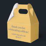 Vet Geel Grijs Custom Schattige Bat Mitzvah Dank u Bedankdoosjes<br><div class="desc">Vet Typografie Geel Grijs Custom Schattige Bat Mitzvah Dank u Favor Box</div>