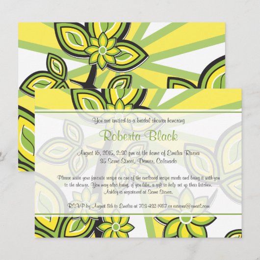 Vet geel groen Vrijgezellenfeest voor ontpitten Kaart (Voorkant / Achterkant)