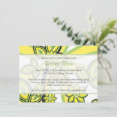 Vet geel groen Vrijgezellenfeest voor ontpitten Kaart (Staand voorkant)