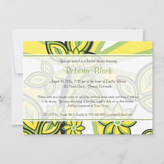 Vet geel groen Vrijgezellenfeest voor ontpitten Kaart (Voorkant)