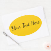 Vet Geel Ovale Sticker (Envelop)