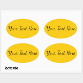 Vet Geel Ovale Sticker (Vel)