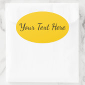 Vet Geel Ovale Sticker (Tas)