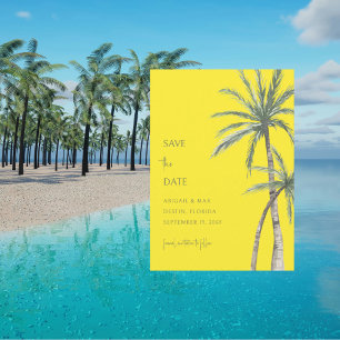 Vet Geel Palm Tree Destination Save the Date