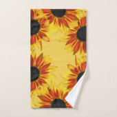 Vet Geel Rode Zonnebloem Florentijnse Handdoekset Bad Handdoek (Handdoek)