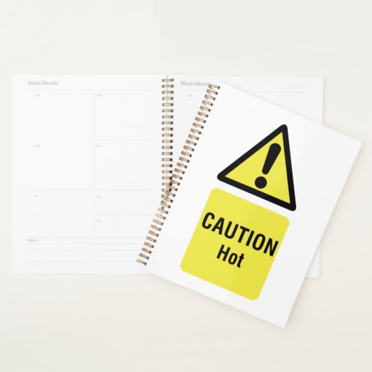 Vet Geel Waarschuwing Hot Sign Veiligheid Planner (Display)