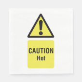 Vet Geel Waarschuwing Hot Sign Veiligheid Servet (Voorkant)