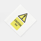 Vet Geel Waarschuwing Hot Sign Veiligheid Servet (Hoek)