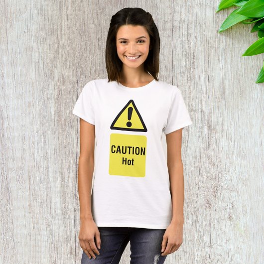 Vet Geel Waarschuwing Hot Sign Veiligheid T-shirt
