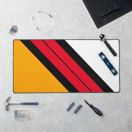 Vet Geel Wit Zwart Helder Rood Racing Stripes Bureaumat
