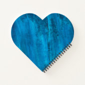 Vet Geel Zonnebloem op Blauw Notitieboek (Achterkant)