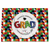 Vet gekleurd patroonAfstudeerder Groot Cadeauzakje (Voorkant)