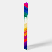 Vet Gekleurd Streepontwerp met Chevron & Initialen Case-Mate iPhone Case (Achterkant / Rechts)