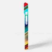 Vet Gekleurd Streepontwerp met Chevron & Initialen Case-Mate iPhone Case (Achterkant / Links)