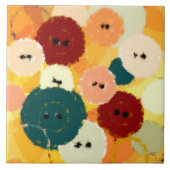 Vet gekleurde Buttonnen Art Tegel Tegeltje (Voorkant)