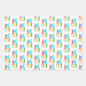 Vet gekleurde vrolijke kerst inpakpapier vel (Voorkant)