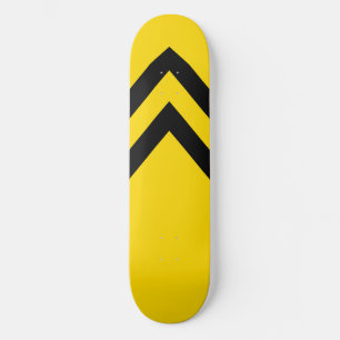 Vet Gele en Zwarte Chevrons Skateboarddek Skateboard