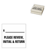 Vet "GELIEVE REVIEW, INITIAAL EN TERUGKEER" Rubberstempel (Gestempeld)