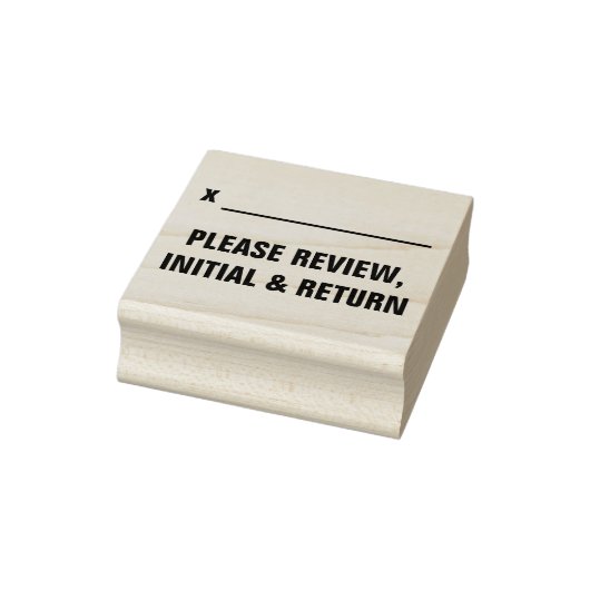 Vet "GELIEVE REVIEW, INITIAAL EN TERUGKEER" Rubberstempel (Stempel)