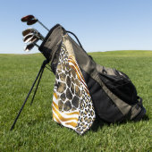 Vet, gemengde dierlijke afdrukken met Gold-accesso Golfhanddoek (Groen)