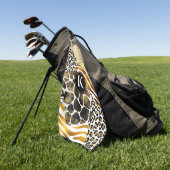 Vet, gemengde dierlijke afdrukken met Gold-accesso Golfhanddoek (Groen)