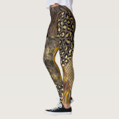 Vet, gemengde dierlijke printers Gold-accessoires Leggings (Links)
